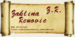 Žaklina Remović vizit kartica